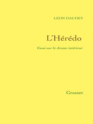 cover image of L'Hérédo--Essai sur le drame intérieur